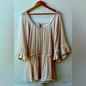 EBERJEY | Summer of Love Rosalind Romper in Cotton | Women’s Size L